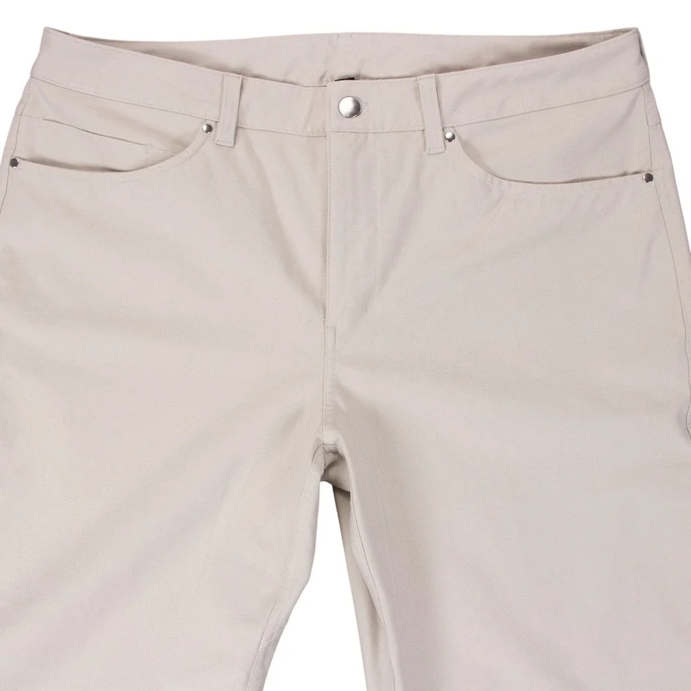 Lululemon ABC Pant Crop Relax Utilitech‎ Mens 36 Beige Khaki LM5AH0S